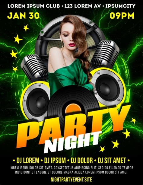 Party Night Flyer Template Postermywall