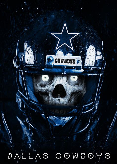 Dallas Cowboys Skull Art Digital Art By William Ng