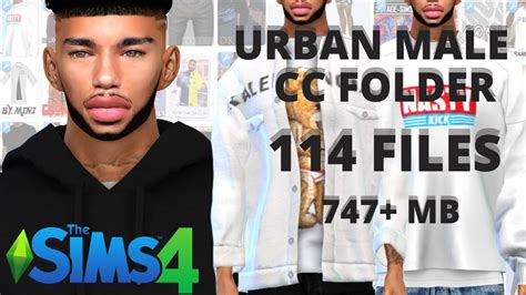 Sims 4 Urban Male Clothes Cc Haul Cc Folder 100 Items Youtube