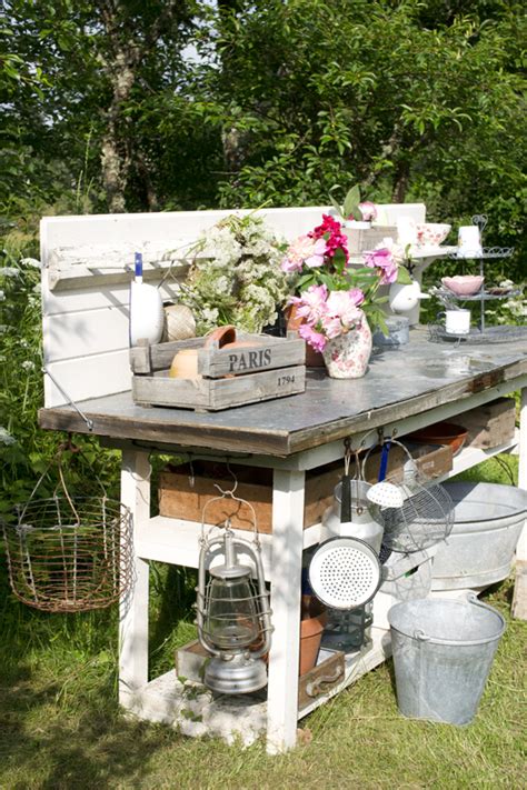 Beyond The Picket Fence Potting Bench Inspiration