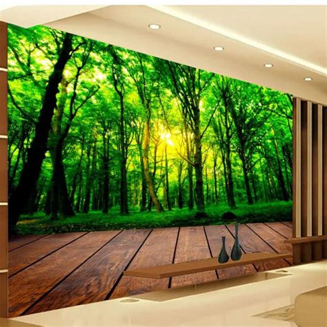 Large Size 3d Photo Mural Wallpaper For Living Room Tv Backside Wall