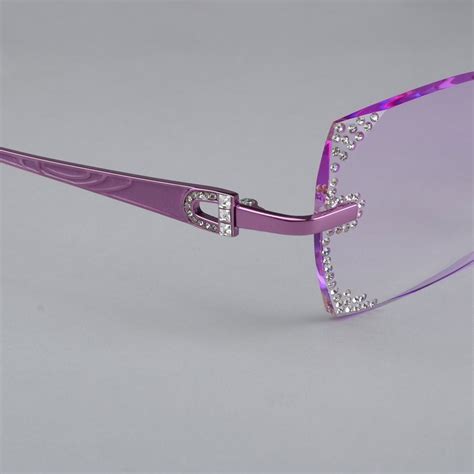 Luxury Eyeglasses Rimless Women Myopia Prescription Eye Glasses Diopter