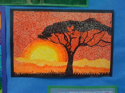 More Pointillism By Grade 7 Students Homeschool Art School Art