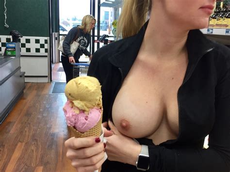 Naughty Wife Flashing Her Sexy Breast In Public G R L