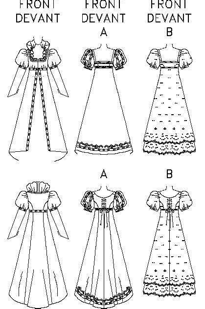 Fab Victorian Regency Dressgown Pattern Bronte Titanic Regency Dress