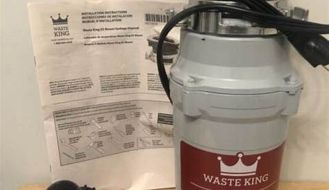 Waste King Legend Series L-1001 Garbage Disposal - Gray for sale online
