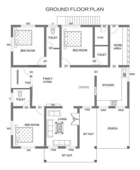 1200 Sq Ft House Plans 3 Bedroom Kerala Style Bedroom Poster