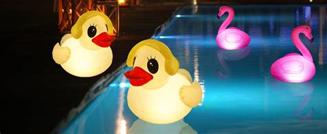 Toodour Floating Pool Lights 2 Packs Solar Flamingo Pool