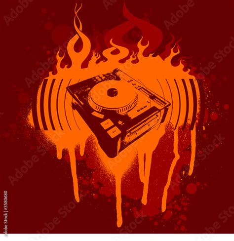 Turntable Red Graffiti Stock Image And Royalty Free Vector Files On