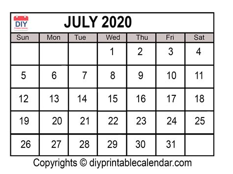 July 9 2020 Calendar Calendar Printables Free Templates