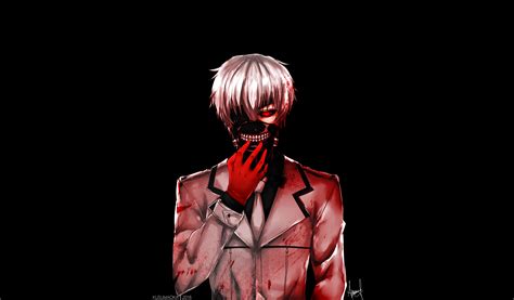 509754 Blood Mask White Hair Tokyo Ghoul Anime Red