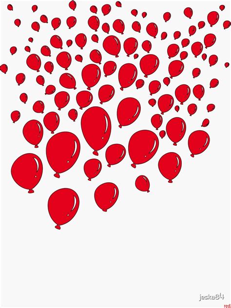 Ninety Nine Red Balloons Sticker For Sale By Jeska84 Redbubble