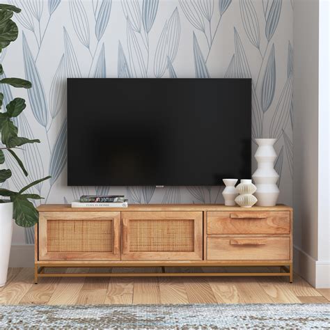 Blair Rattan TV Stand for TVs up to 60", Mango Wood - Walmart.com
