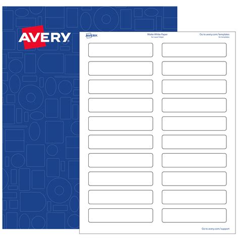 Avery Rectangle Labels 075 X 35 White Matte 2000 Printable