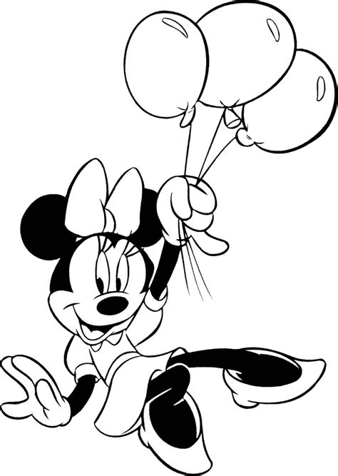 Gambar Mewarnai Minnie Mouse