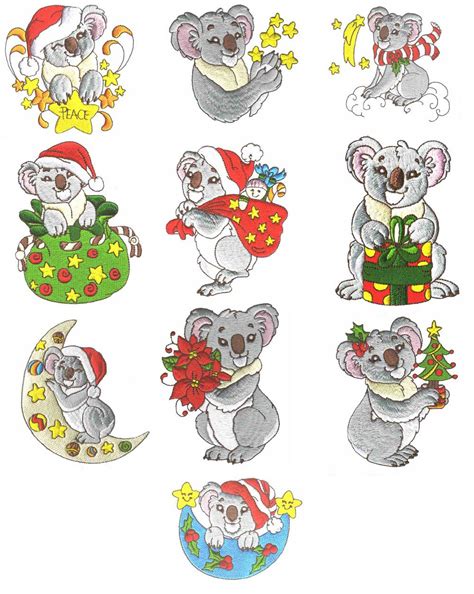 Christmas Koalas Out 054 1800 Outbackembroidery Extensive