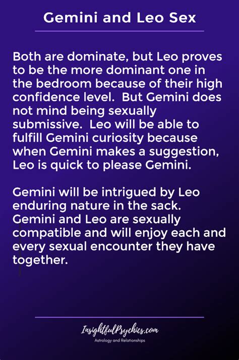 Gemini And Leo Compatibility Sex Love And Friendship Artofit