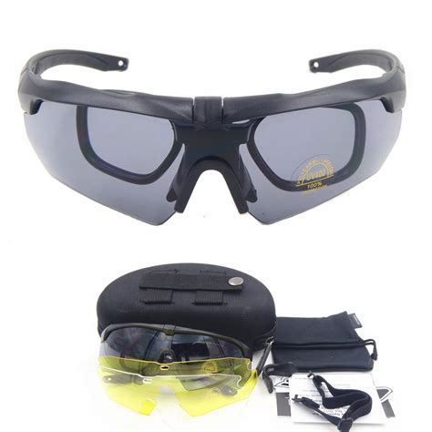 Polarized Tr90 Military Goggles 3 5 Lens Ballistic Military Sport Men Sunglasses Army Bullet