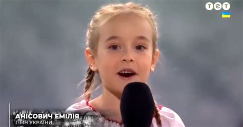 Ukrainian Girl Who Sang Let It Go In Bomb Shelter Now Performs National Anthem On Stage Faithpot