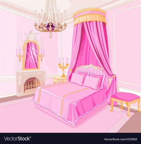 Princess Bedroom Royalty Free Vector Image Vectorstock