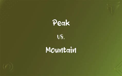 Peak Vs Mountain Whats The Difference