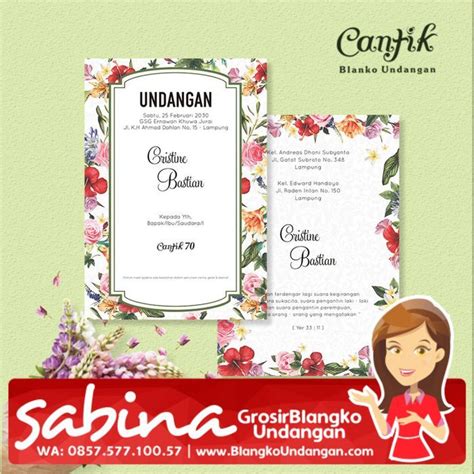 Jual Sabina Blangko Undangan Termurah Cantik Kota Semarang