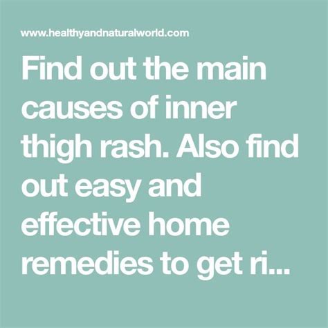 Why You Should Never Ignore A Rash On Inner Thigh Inner Thigh Inner