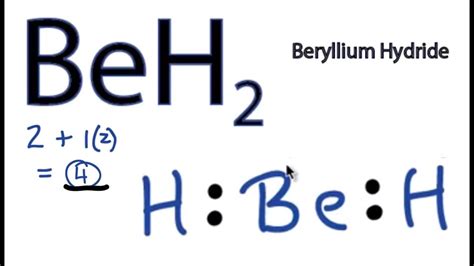 Beh2 Lewis Structure How To Draw The Lewis Structure For