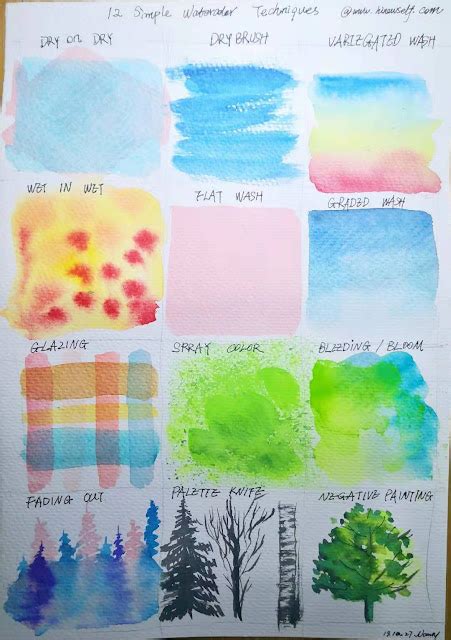 Watercolor Techniques For Beginner How To Draw Watercolor Basic Techniques Hiart