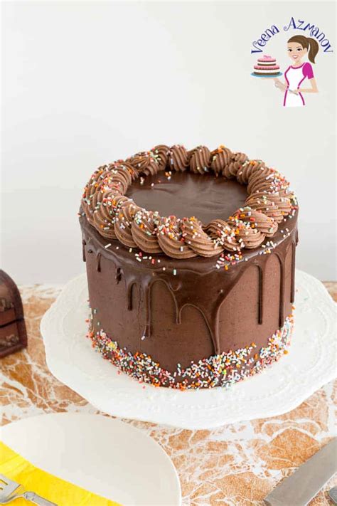 Best simple birthday cake from kara s simple 1st birthday party. Homemade Chocolate Birthday Cake Recipe - Veena Azmanov