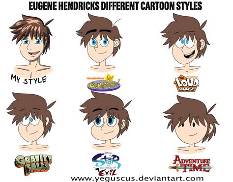 My Different Cartoon Styles By Yeguscus On Deviantart