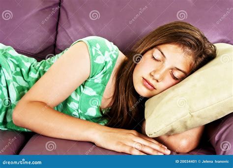 Sleeping Teen Stock Image Image Of Indoors Lifestyle 20034401