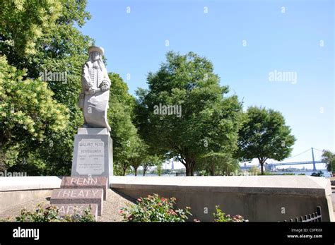 Statue Of William Penn In Penn Treaty Park Philadelphia Pennsylvania