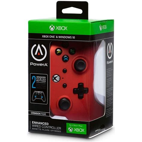Powera Xbox One Wired Controller Crimson Fade Red Xbox One Accessor