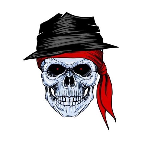 Skull Bandit Clipart Transparent Png Hd Skull Bandit With Red Bandana