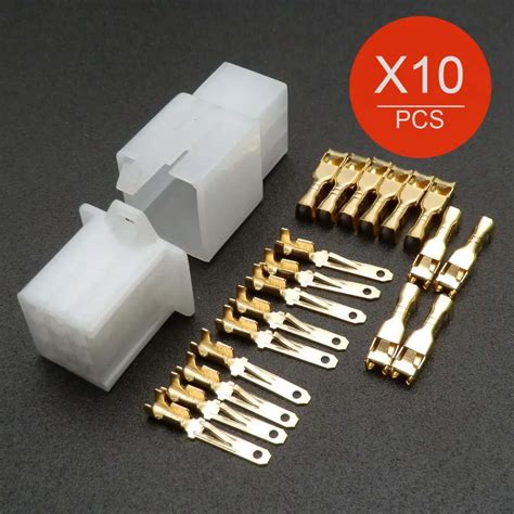10 Sets Female Male Cable Terminal Electrical Connector Plug 2 3 4 6 9 Way Pin Universal