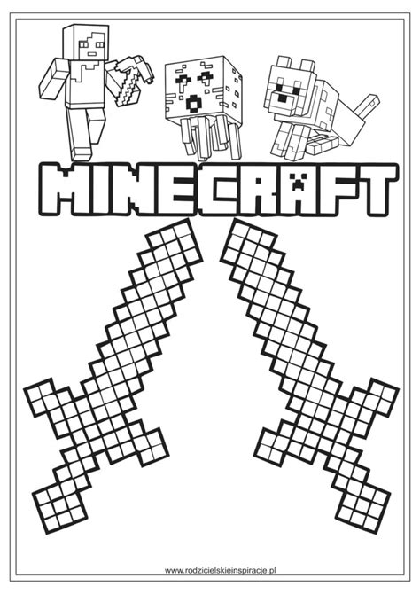 Kolorowanki Minecraft Do Wydruku Rodzicielskieinspiracje Pl