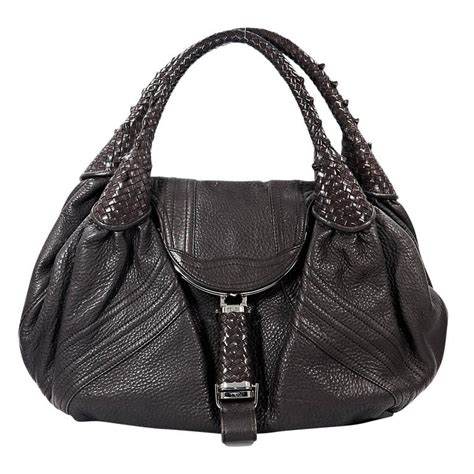 Dark Brown Fendi Spy Leather Shoulder Bag For Sale At 1stdibs