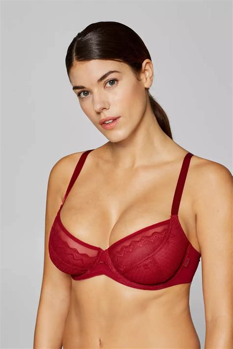 Esprit Unpadded Underwire Lace Bra For Large Cup Sizes At Our Online Shop