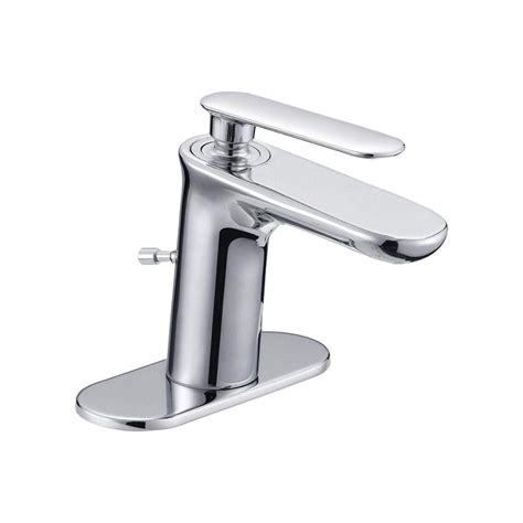 The faucet features two levers for hot and cold water operation. Glacier Bay Carmine Single Hole Single-Handle Bathroom ...