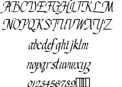 Chancery Cursive Calligraphy Alphabet
