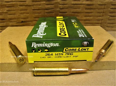 20 Round Box 264 Winchester Magnum 140 Grain Core Lokt Pointed Soft