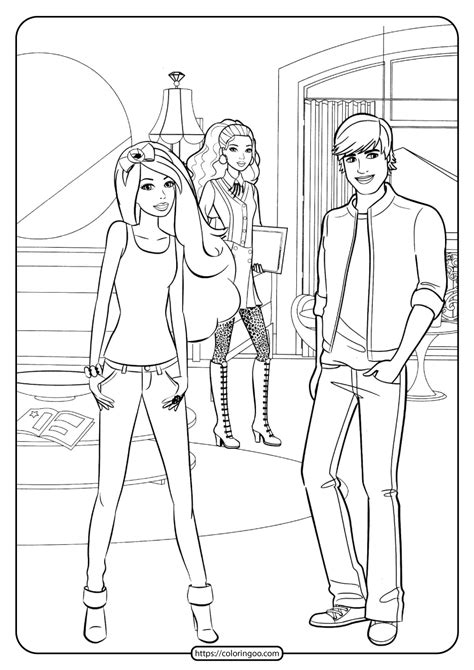 Then, you can also find other family members and the collectible dolls. Free Printable Barbie Coloring Pages 06