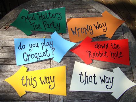 This Way That Way Alice In Wonderland Arrow Directional