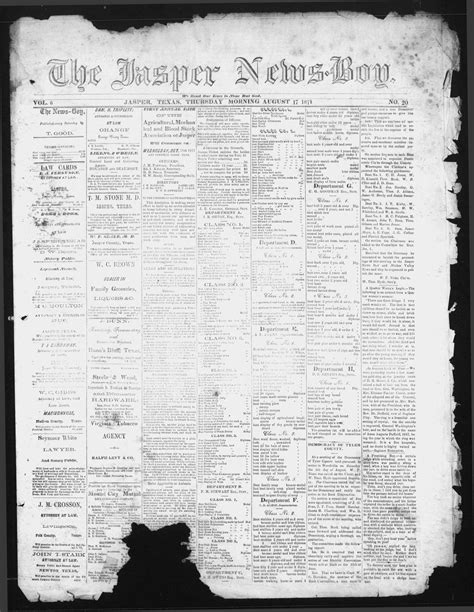 The Jasper News-Boy (Jasper, Tex.), Vol. 6, No. 20, Ed. 1 Thursday