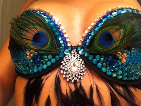 Made To Order Peacock Rave Bra Ezoo Edc By Coutureinwonderland