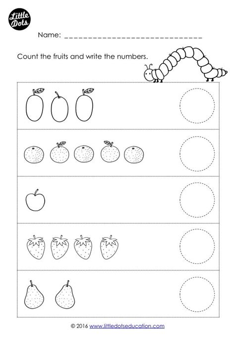 One To One Correspondence Worksheets For Kindergarten Math Problem To