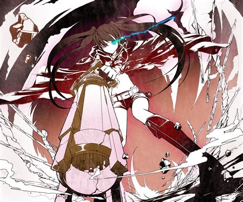 Wallpaper : ilustrasi, anime, gambar kartun, Penembak batu hitam