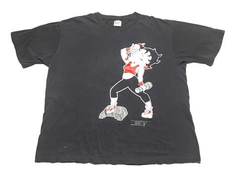 1993 Betty Boop Workout Single Stitch Vintage T Shirt Size Etsy