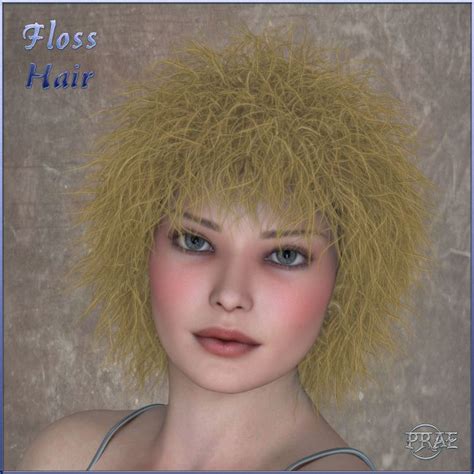 Prae Floss Hair For V4 Poser Hair For Poser And Daz Studio